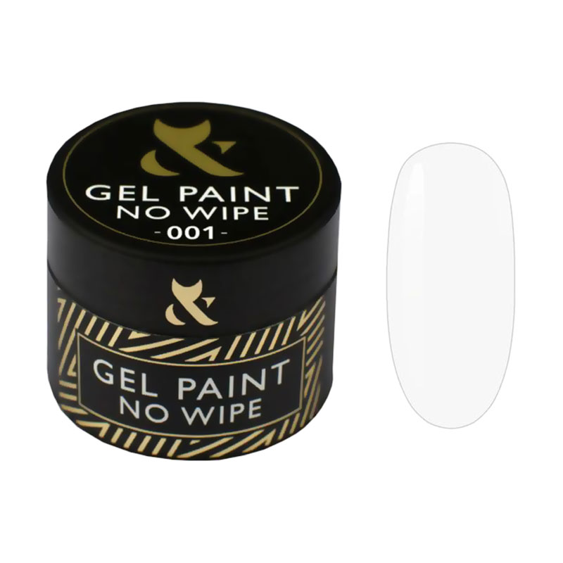 Гель-фарба для нігтів F.O.X Gel Paint No Wipe 001, 5 мл